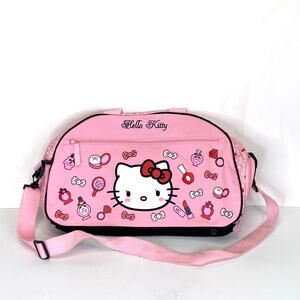 Hello Kitty Sanrio Pink Duffle Dance Bag 18 x 11 inch Travel Gym Kawaii Japan